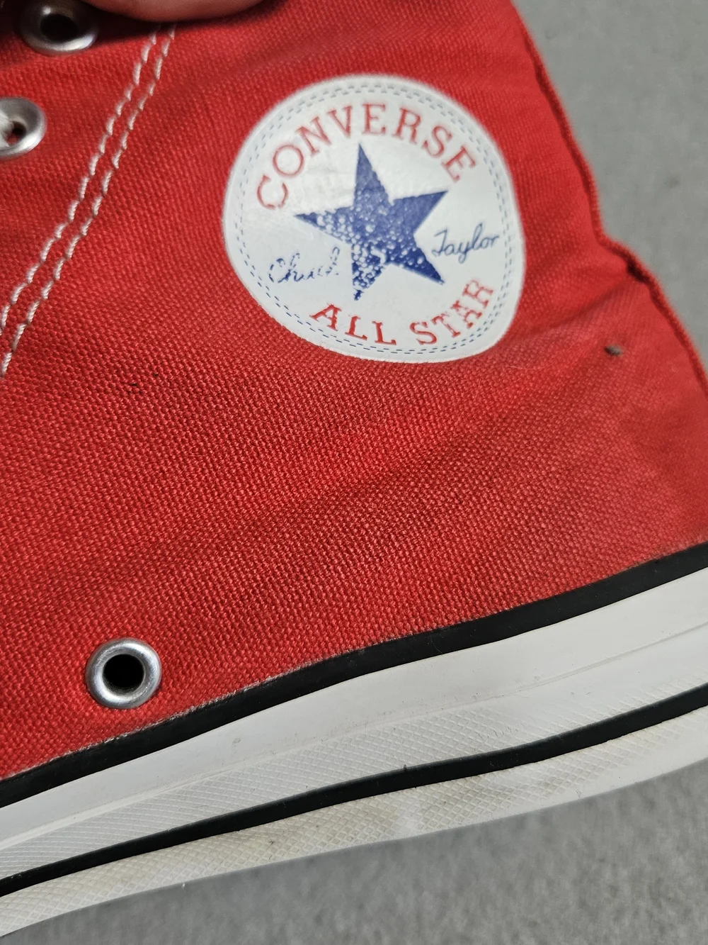 Converse Chuck Taylor All Star High Top Red Canvas Mens 7 Womens 9 - Picture 16 of 16